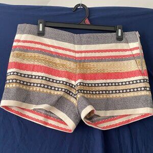The Limited High Waist Multicolor Patterned Shorts